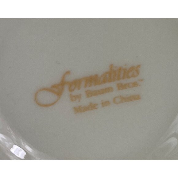 Formalities By Baum Bros Porcelain Vase With Floral Design & Gold Rim - Picture 12 of 12